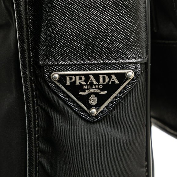 PRADA Black Leather Messenger Shoulder Bag - Picture 8 of 12